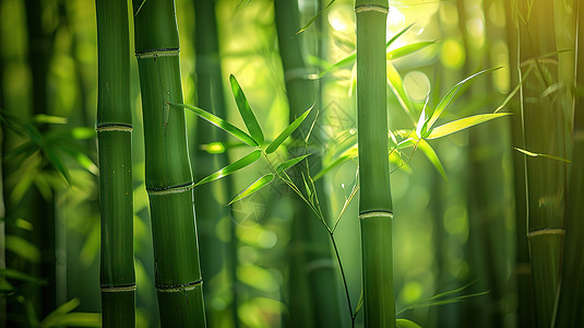春日清新绿色竹子图片