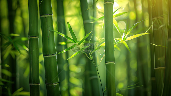 春日清新绿色竹子图片