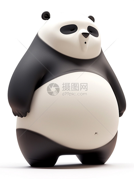 可爱的卡通胖乎乎大熊猫图片
