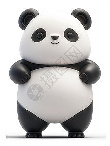 可爱卡通胖乎乎大熊猫图片