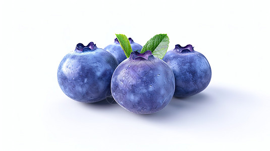 蓝莓水果插画