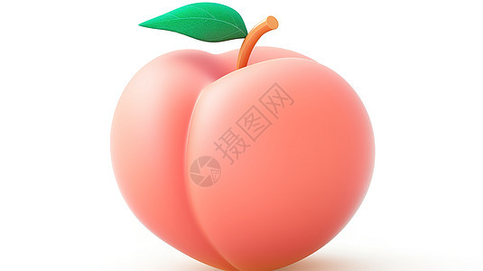 可爱的桃子3D图标图片