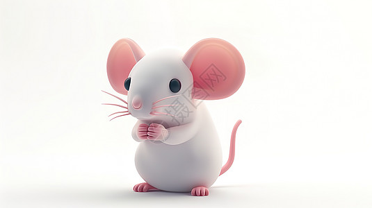 一只小老鼠3D立体图标图片