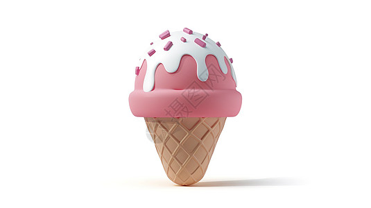 美味的雪糕3D立体图标图片