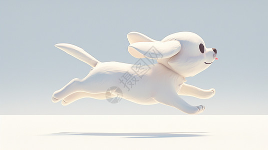 奔跑中可爱的小狗图片