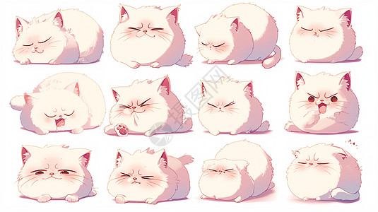 各种表情可爱的猫表情包图片