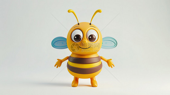 可爱小蜜蜂立体3D图标图片