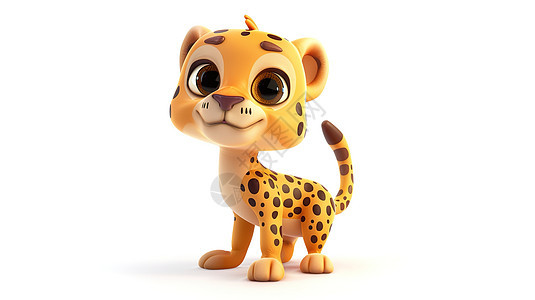 可爱小豹子3D图标图片