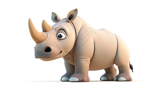 犀牛3D立体图标图片