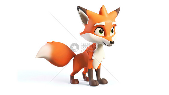 狐狸立体3D图标图片