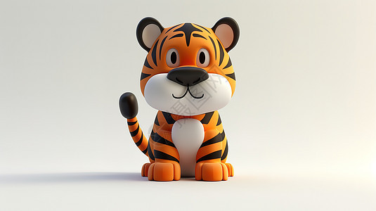 可爱小老虎3D图标图片