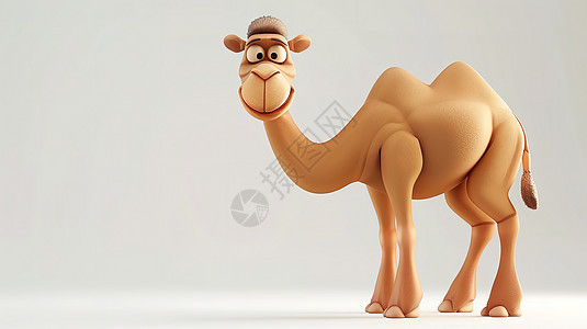 可爱的骆驼3D立体图标图片