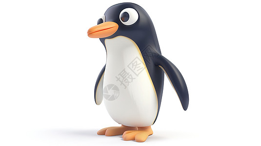 企鹅3D立体图标图片