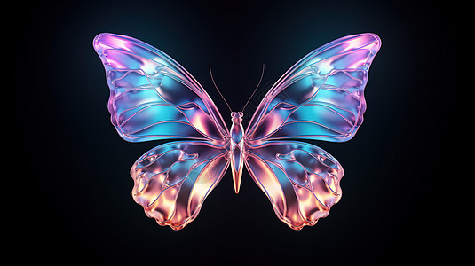 蝴蝶3D立体图标图片