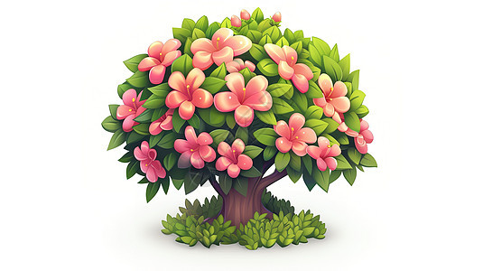 一棵树春天3D图标图片