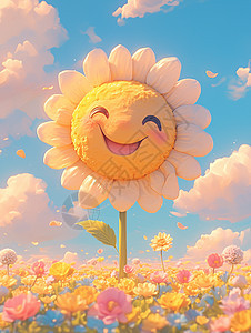 可爱的卡通太阳花图片
