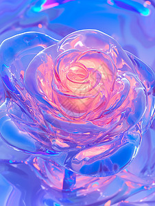 透明花瓣彩色梦现实玫瑰花图片