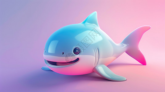 鲨鱼3D立体图标图片