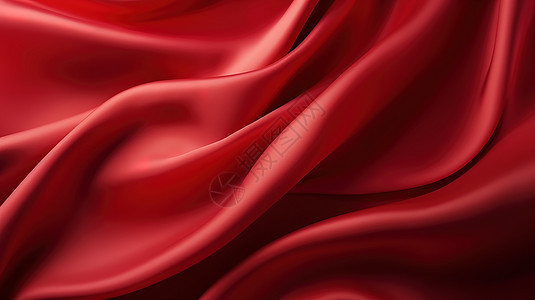光滑红色丝绸背景图片