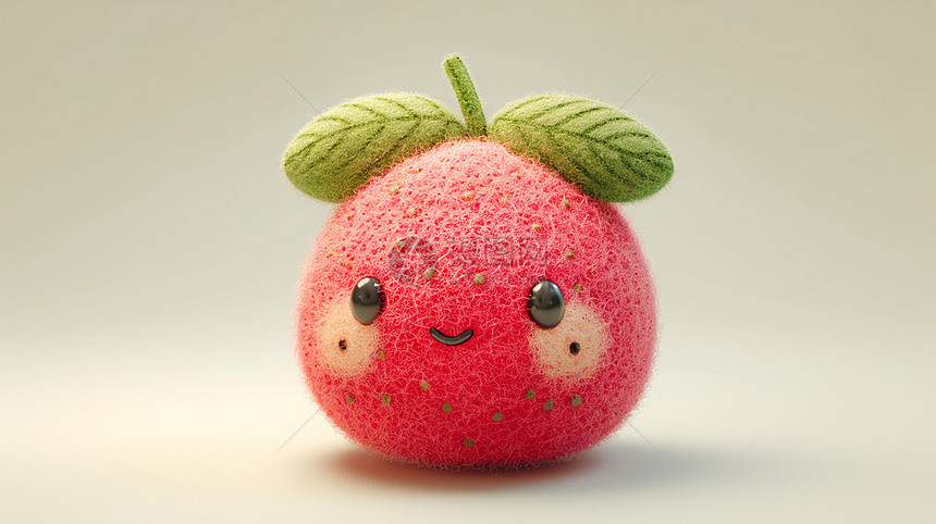 羊毛毡可爱的草莓图片