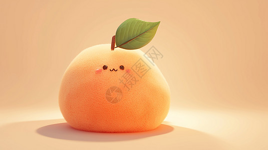 毛茸茸可爱的卡通桃子图片