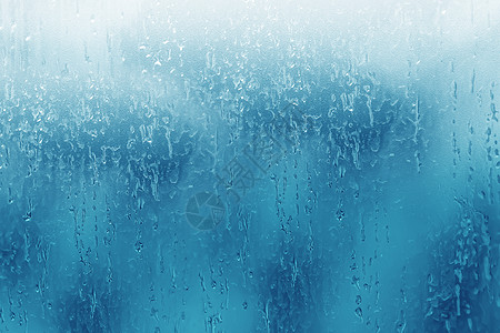 雨季蓝色大气雨滴背景设计图片