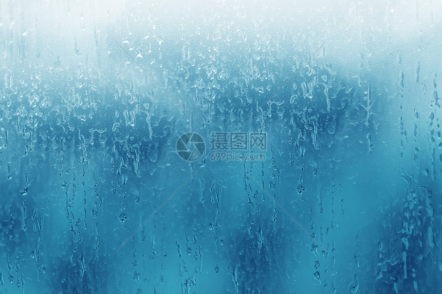 蓝色大气雨滴背景图片