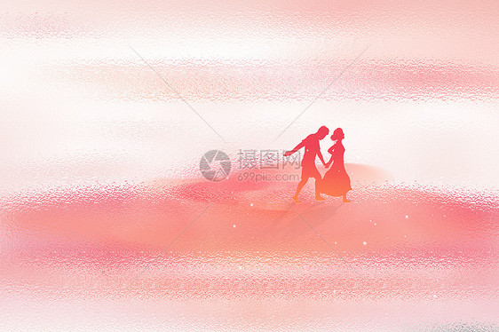 粉色弥散玻璃质感爱情背景图片