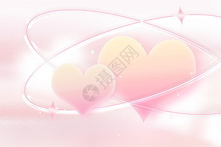 粉色爱心主题背景图片
