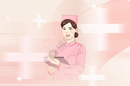 粉色护士背景图片