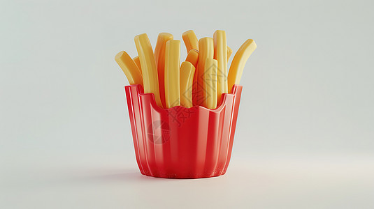 薯条3D图标图片