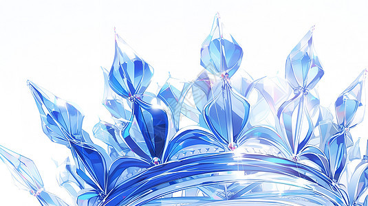 皇冠蓝色透明感3D图片
