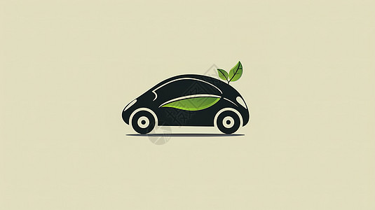 绿色新能源汽车图标高清图片