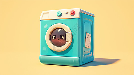 卡通滚筒式洗衣机背景图片