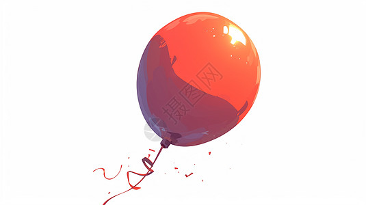 红色的卡通气球图片