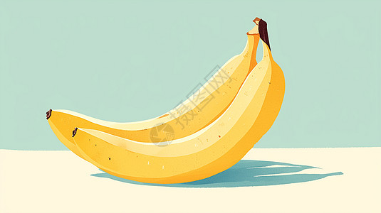 浅黄色的简约精致的香蕉图片