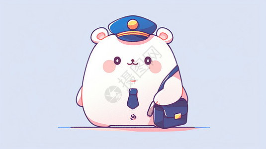 可爱的卡通熊警察图片