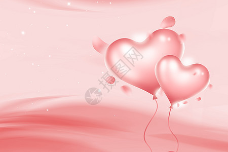 粉色气球浪漫背景图片