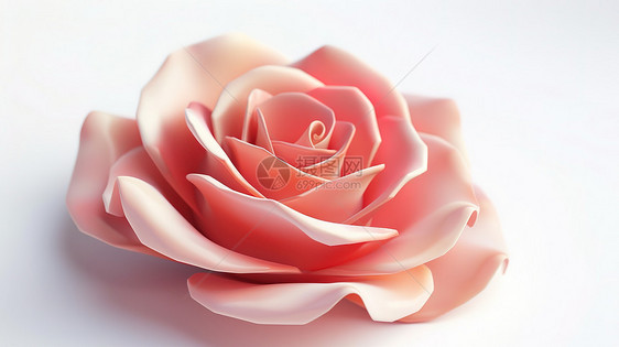 玫瑰花3D图标图片