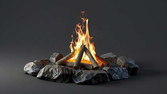 火堆3D图片