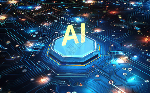 人工智能AI科技电路图片