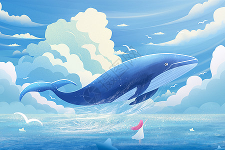 夏天小清新治愈世界海洋日插画海报图片