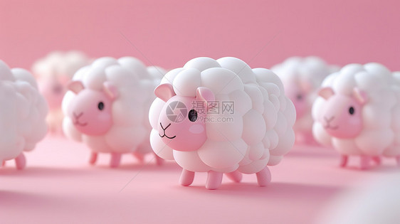 小绵羊3D图标图片