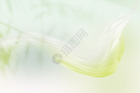 创意丝绸清新绿色流体背景图片