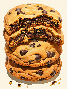 巧克力卡通饼干背景图片