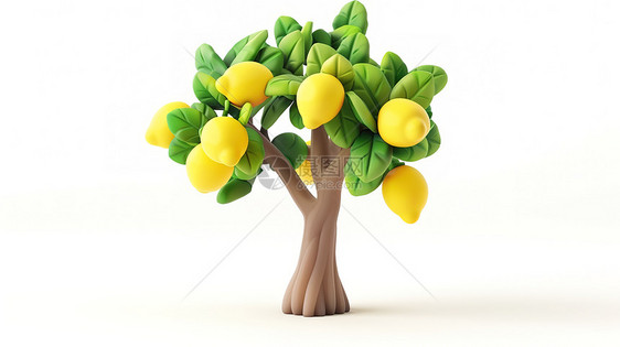 柠檬树3D图标图片