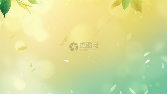 绿色夏天树叶背景图片