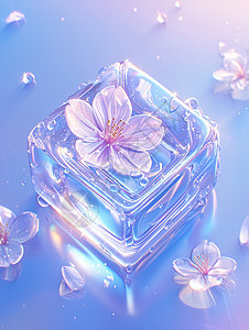 樱花花瓣水晶图片