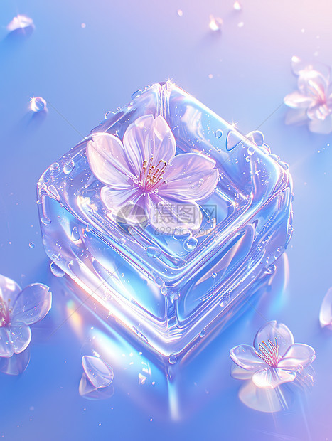 樱花花瓣水晶图片