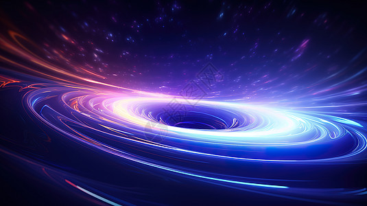 蓝紫色漩涡宇宙星空背景图片